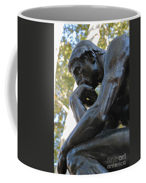 Philadelphia Coffee Mug featuring the photograph Rodin's The Thinker by Thomas Marchessault