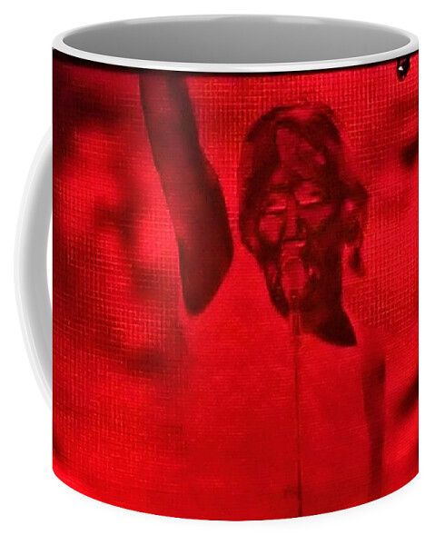 The Great Frame Up Coffee Mug featuring the photograph Roger Waters Negative Red by Rob Hans