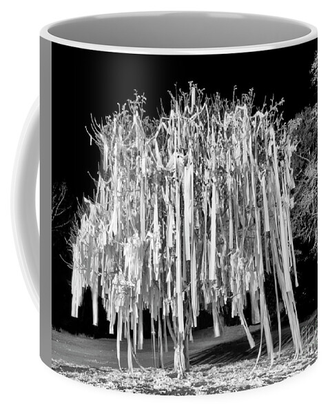 Rolled Tree Coffee Mug featuring the photograph Rolled Tree Blk n White by Gulf Coast Aerials -