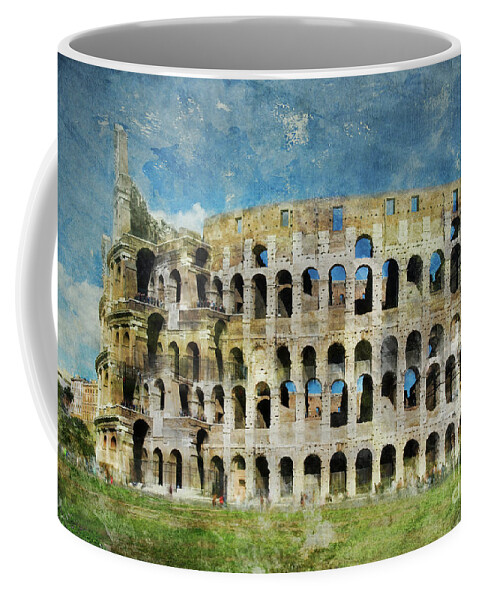 Roman Holiday Coffee Mug featuring the photograph Roman Holiday by Elena Nosyreva