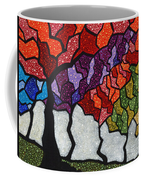Trees Coffee Mug featuring the painting Romance Dawn by Joel Tesch