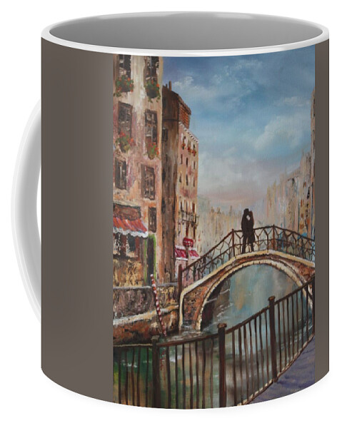 Venice Coffee Mug featuring the painting Romance in Venice by Jean Walker