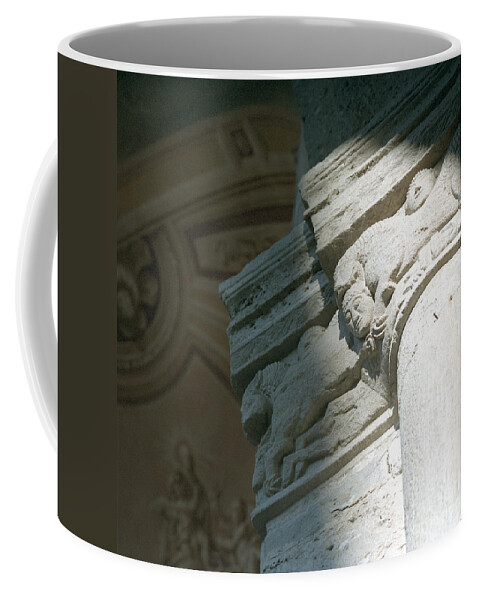 Romanesque Coffee Mug featuring the photograph Romanesque capital Santa Giulia by Riccardo Mottola