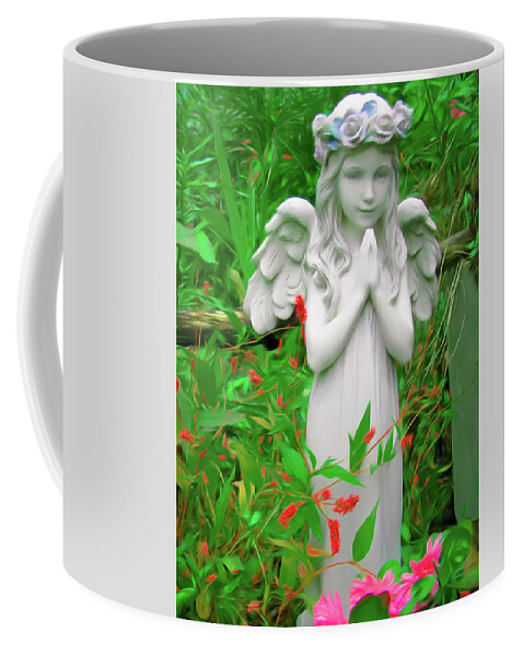 Angel Coffee Mug featuring the photograph Romantic Skies Angel by Aimee L Maher ALM GALLERY