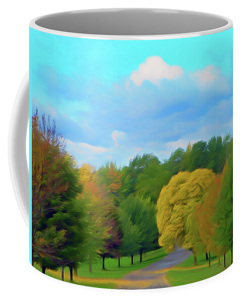 Autumn Coffee Mug featuring the photograph Romantic Skies Autumn Road by Aimee L Maher ALM GALLERY