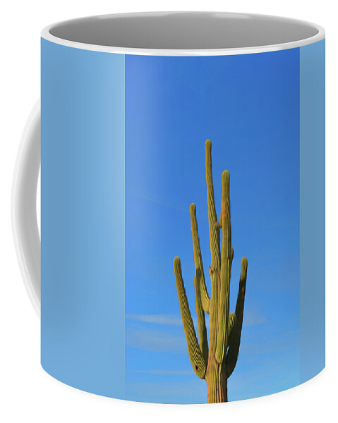 Saguaro Coffee Mug featuring the photograph Romantic Skies Saguaro Cactus by Aimee L Maher ALM GALLERY