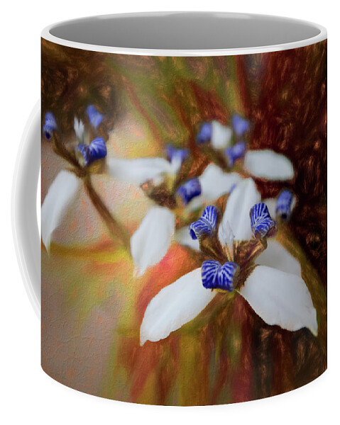 Appalachia Coffee Mug featuring the photograph Romantic Textured Island Lilies by Debra and Dave Vanderlaan