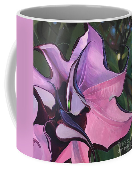 Datura Coffee Mug featuring the painting Romantico by Hunter Jay