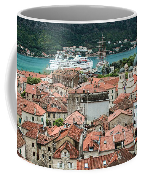 Kotor Coffee Mug featuring the photograph Rooftops of Kotor by Iryna Liveoak