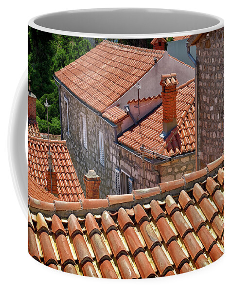 Top Artist Coffee Mug featuring the photograph Rooftops of Rab by Norman Gabitzsch