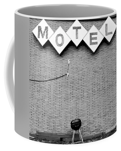 Motel Coffee Mug featuring the photograph Room Service Available by Holly Ross