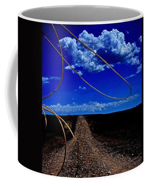 Western Coffee Mug featuring the photograph Rope The Road Ahead by Amanda Smith