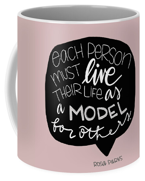 Rosa Parks Coffee Mug featuring the mixed media Rosa Parks by Nancy Ingersoll