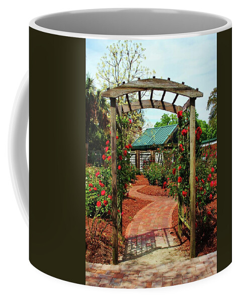 Entrance Coffee Mug featuring the photograph Rose Garden Entrance by Cynthia Guinn