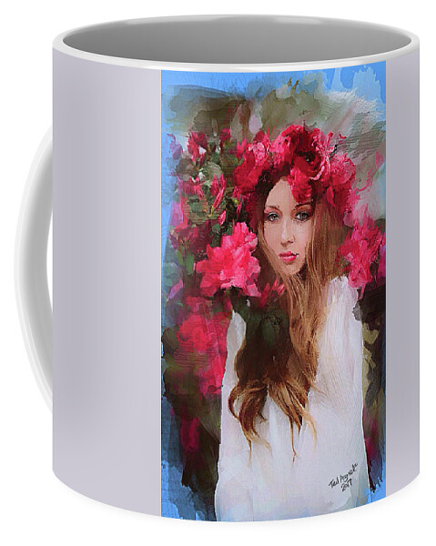 Women Coffee Mug featuring the digital art Rose Of Odessa by Ted Azriel