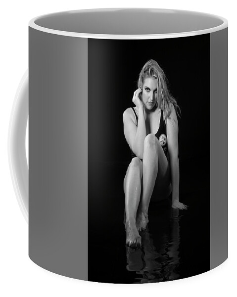 Implied Nude Coffee Mug featuring the photograph Rose--watershoot by La Bella Vita Boudoir