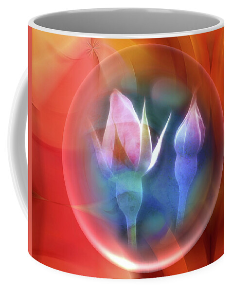 Rose Coffee Mug featuring the mixed media Rosebowl by Lutz Baar