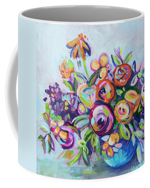 Bright Coffee Mug featuring the painting Roses and Kumquats by Kristin Whitney