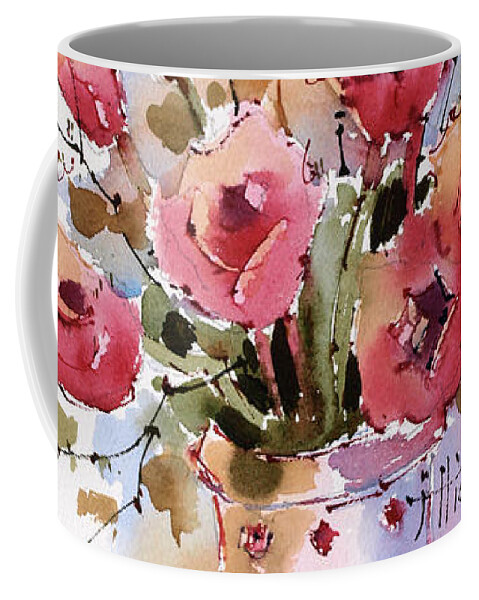Flowers Coffee Mug featuring the painting Roses by Joyce Hicks
