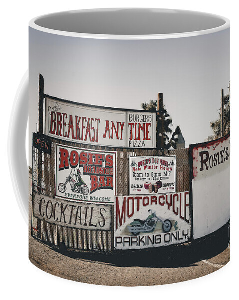 Arizona Coffee Mug featuring the photograph Rosies Den Cafe by Iryna Liveoak