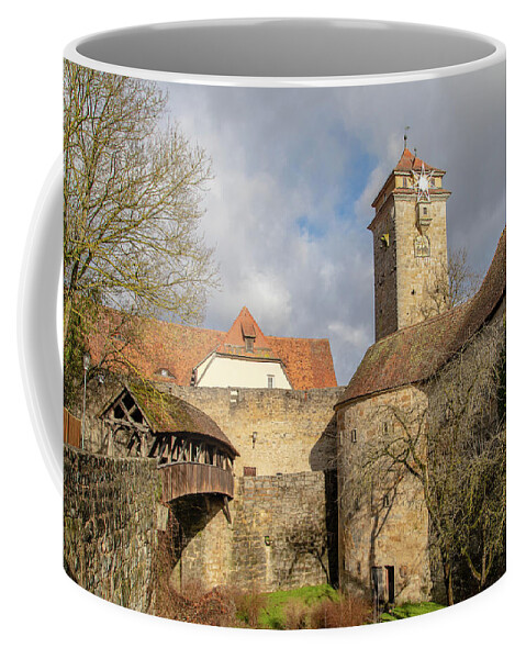 Photosbymch Coffee Mug featuring the photograph Rothenburg ob der Tauber from outside by M C Hood