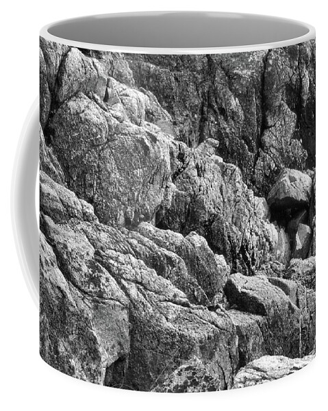 Nature Coffee Mug featuring the photograph Rough Rocks BW by Lyle Crump