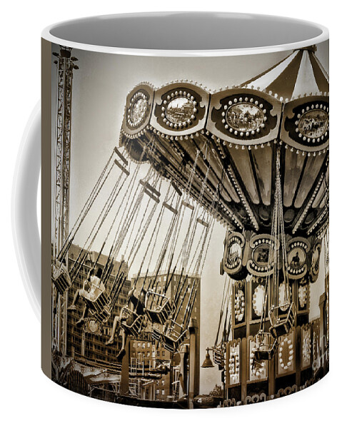 Coney Island Coffee Mug featuring the photograph Round and Round in Coney by Onedayoneimage Photography