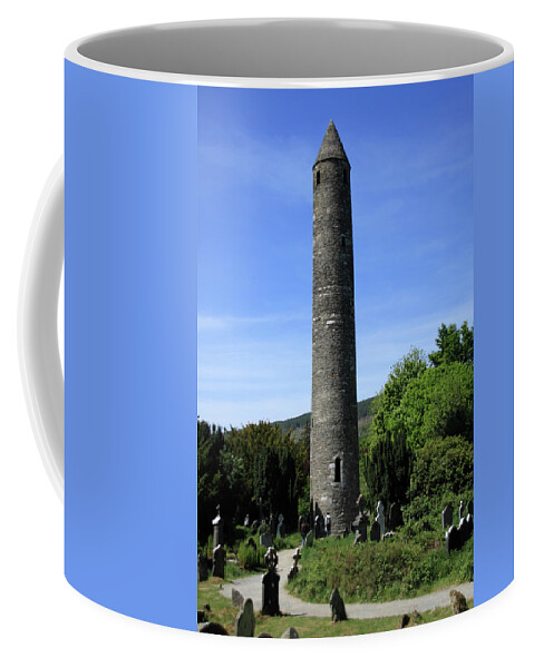 Ireland Coffee Mug featuring the photograph Round Tower At Glendalough by Aidan Moran