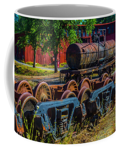 Historic Sierra Coffee Mug featuring the photograph Roundhouse And Turntable by Garry Gay