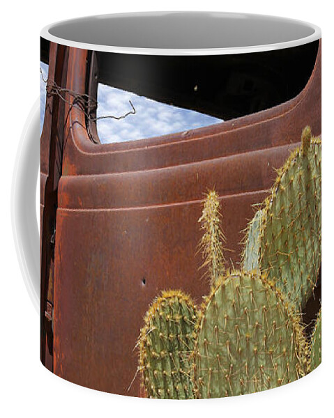 Southwest Coffee Mug featuring the photograph Route 66 Cactus by Mike McGlothlen