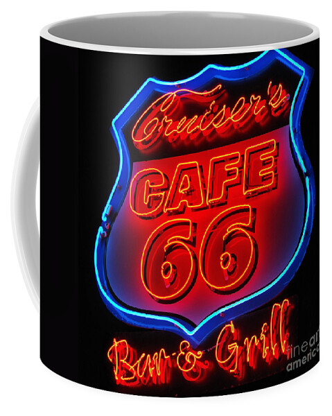 Sign Coffee Mug featuring the photograph Route 66 by Donna Greene