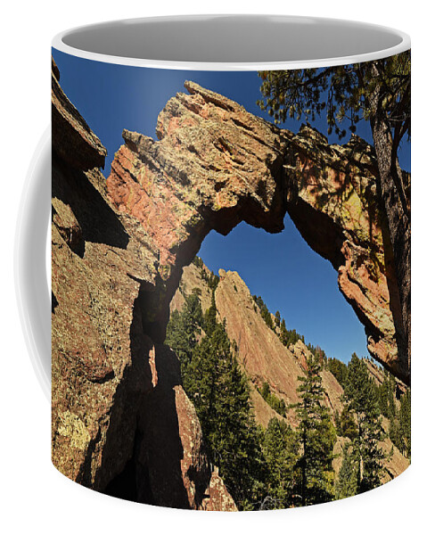 Boulder Coffee Mug featuring the photograph Royal Arch Trail Arch Boulder Colorado by Toby McGuire