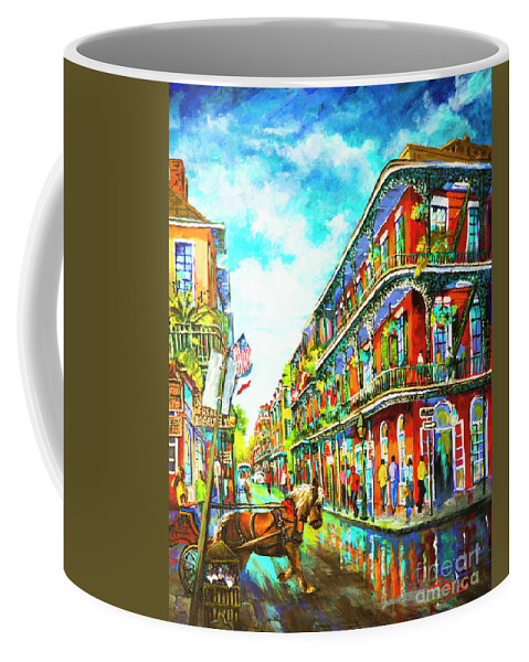 New Orleans Art Coffee Mug featuring the painting Royal Carriage - New Orleans French Quarter by Dianne Parks