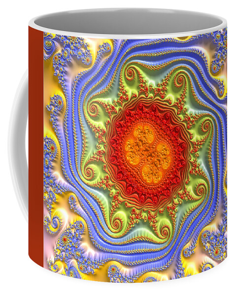 Swirls Coffee Mug featuring the mixed media Royal Crown Jewels by Kevin Caudill