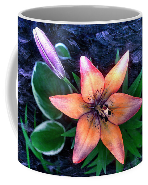 Lily Coffee Mug featuring the digital art Royal Sunset by Pennie McCracken