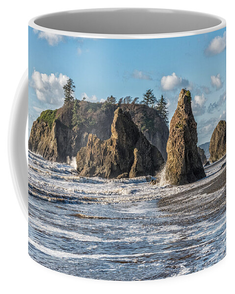 Beach Coffee Mug featuring the photograph Ruby Beach 1 by Al Andersen