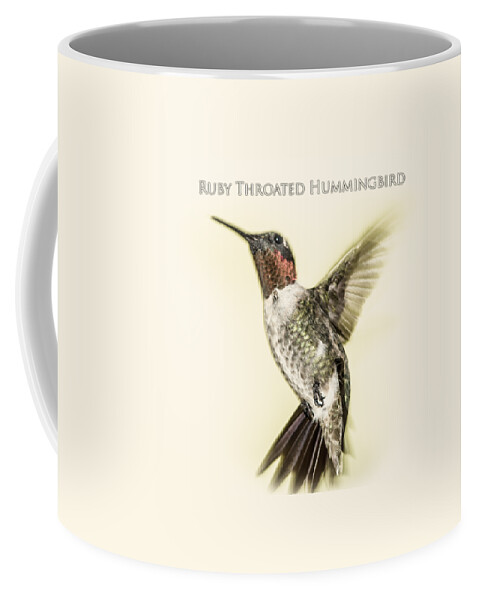 Hummingbird Coffee Mug featuring the digital art Ruby Throated Hummingbird by Barry Jones