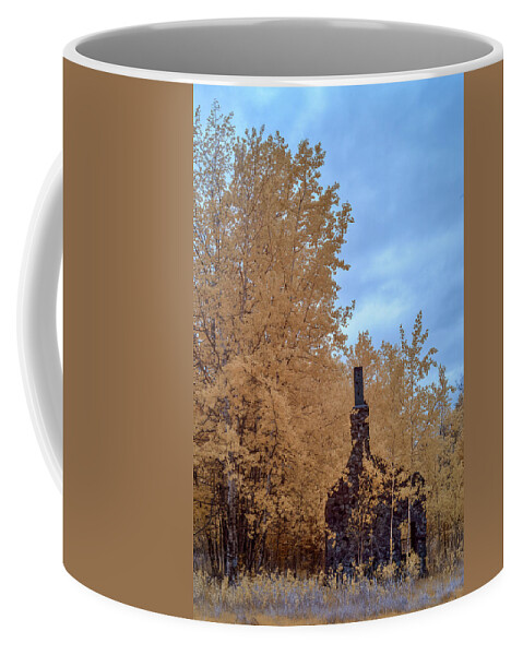 Ruins In Infrared Coffee Mug featuring the photograph Ruins In Infrared by Paul Freidlund