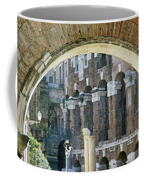 Rome Coffee Mug featuring the photograph Ruins Viewed Through An Archway In Rome Italy 2 by Rick Rosenshein