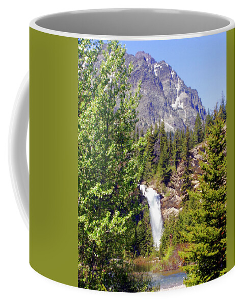 Waterfalls Coffee Mug featuring the photograph Running Eagle Falls Glacier National Park by Marty Koch