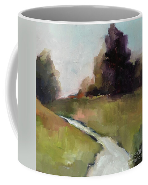 Landscape Coffee Mug featuring the painting Running Stream by Michelle Abrams