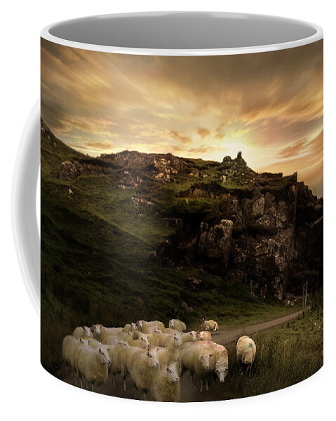  Coffee Mug featuring the photograph rush hour on the Isle of Skye by Cybele Moon