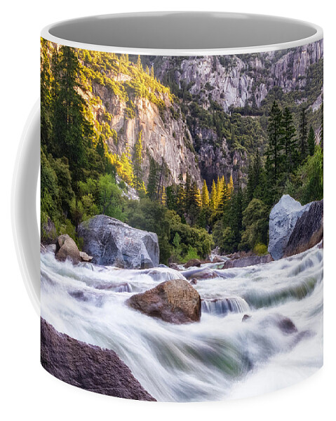 Sierras Coffee Mug featuring the photograph Rush of the Merced by Anthony Michael Bonafede