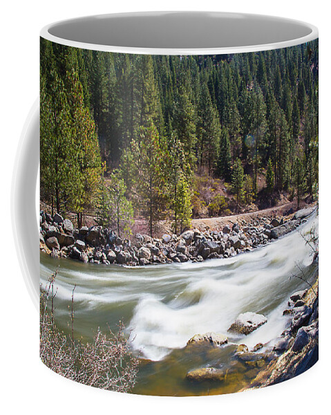 River Coffee Mug featuring the photograph Rushing River by Dart Humeston