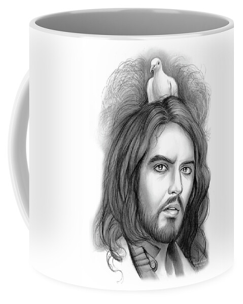 Russell Brand Coffee Mug by Greg Joens - Pixels