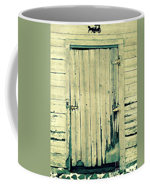 Rustic Coffee Mug featuring the photograph Rustic Barn Door by Alice Terrill
