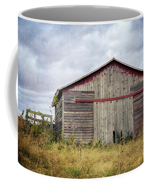 Red Barn Coffee Mug featuring the photograph Rustic Red Barn by Tamara Becker