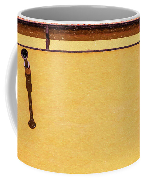 David Letts Coffee Mug featuring the painting Rustic Water Drain Pipes by David Letts
