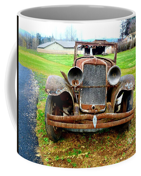 Autos Coffee Mug featuring the photograph Rusty Antique Auto 2 by A L Sadie Reneau