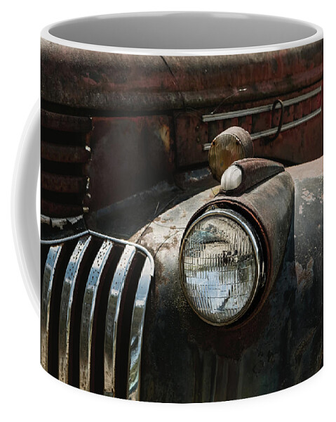 Old Coffee Mug featuring the photograph Rusty Old Headlight by Kim Hojnacki